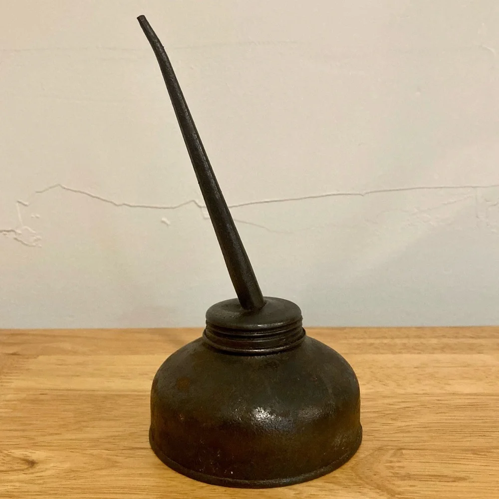 Vintage Dome Top Oil Can - Decor Only